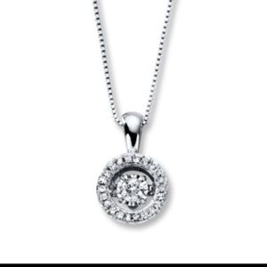 Diamonds in Rhythm 1/5 ct Necklace 10K White Gold
